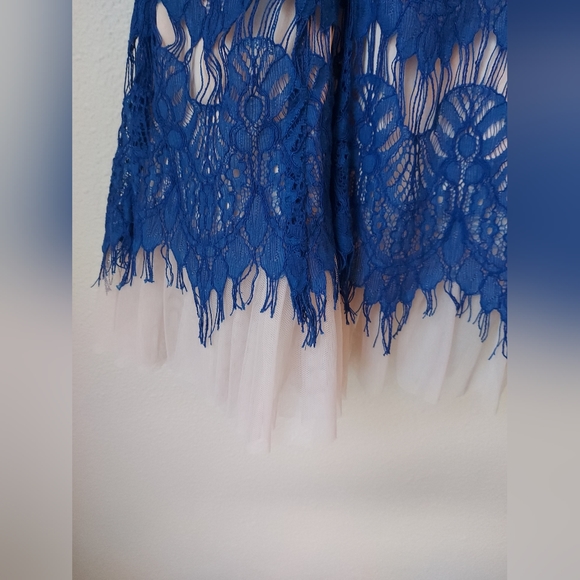 B. Darlin Lace and Tulle Fit and Flare Dress, Size 9/10 - Picture 6 of 9